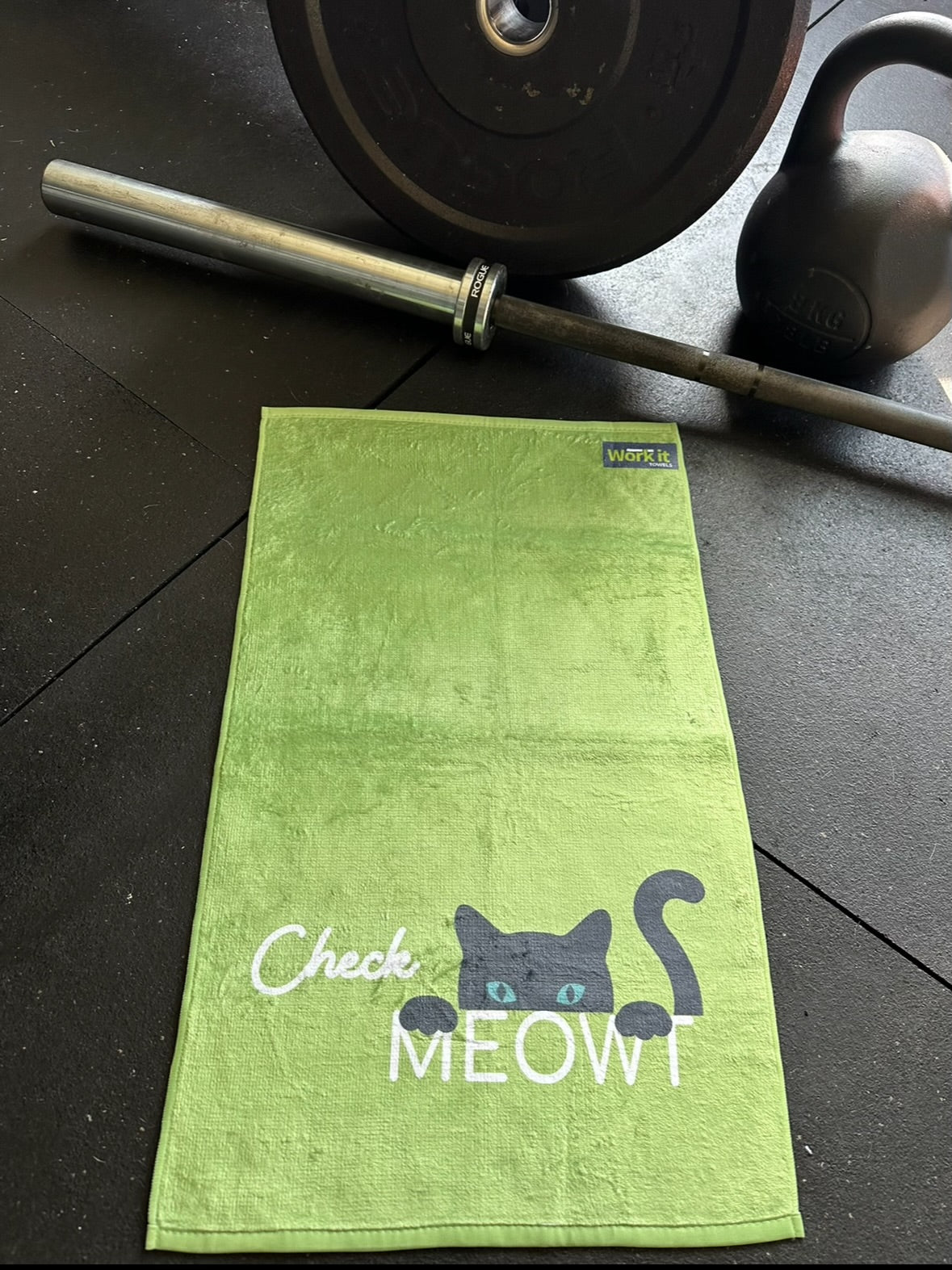 Check Meowt Gym Towel