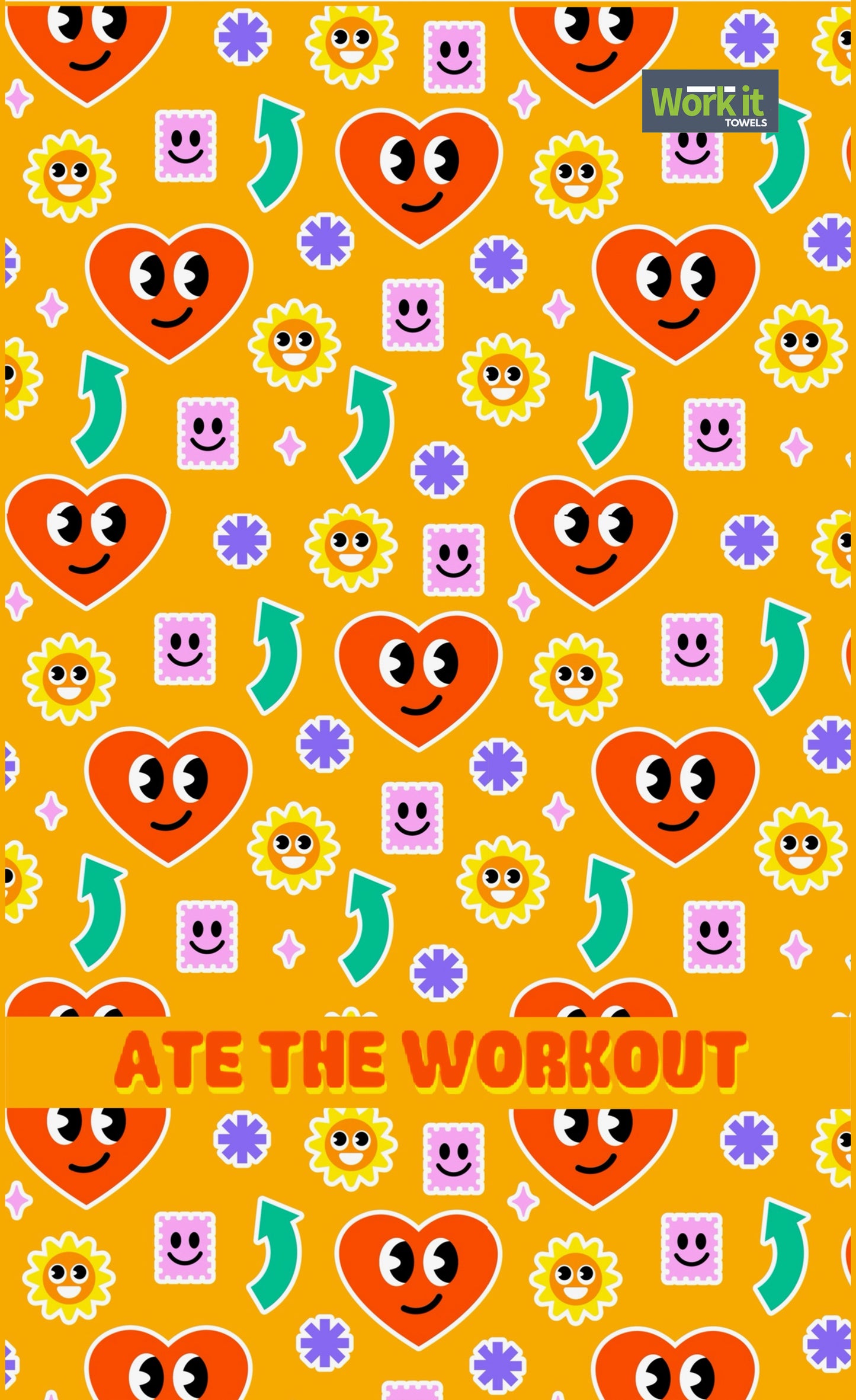 ATE the workout funny gym towel