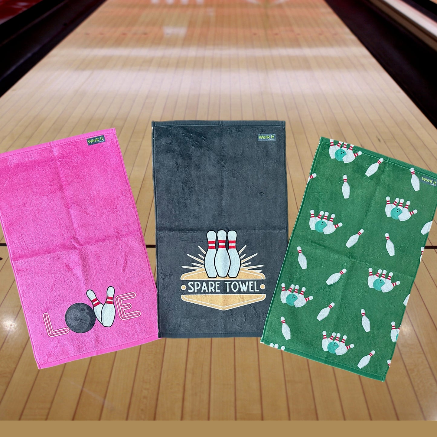 Bowling Green Pins Bowling Towel