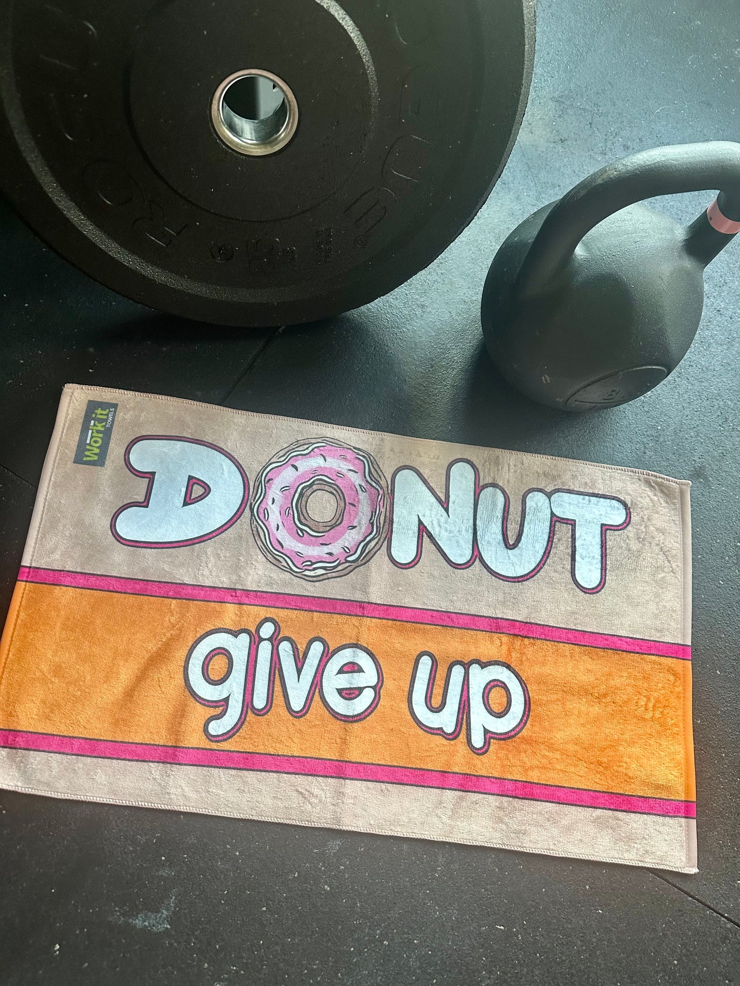 Donut Give Up Gym Towel