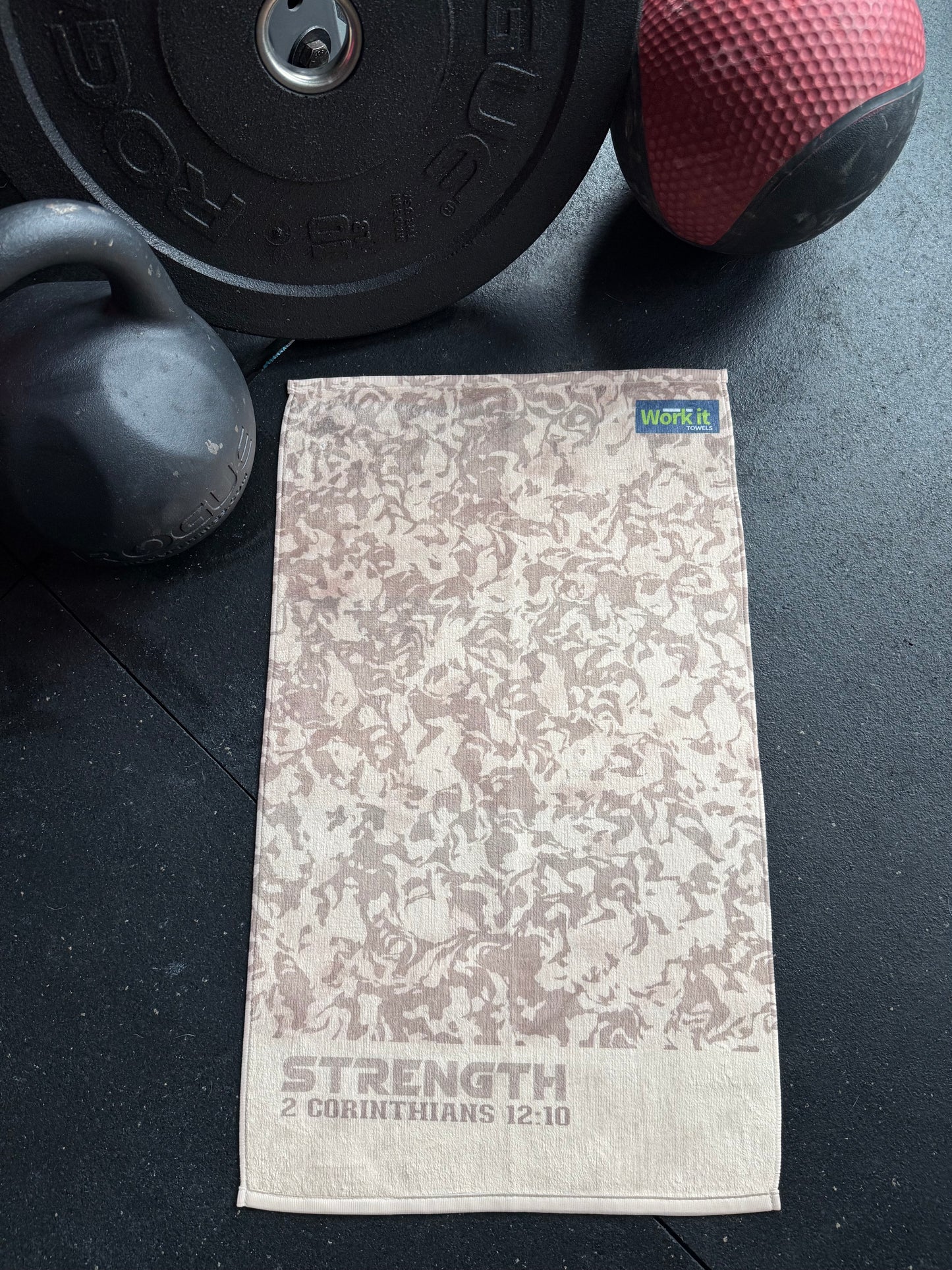 Desert Camo Strength Fitness and Gym Towel