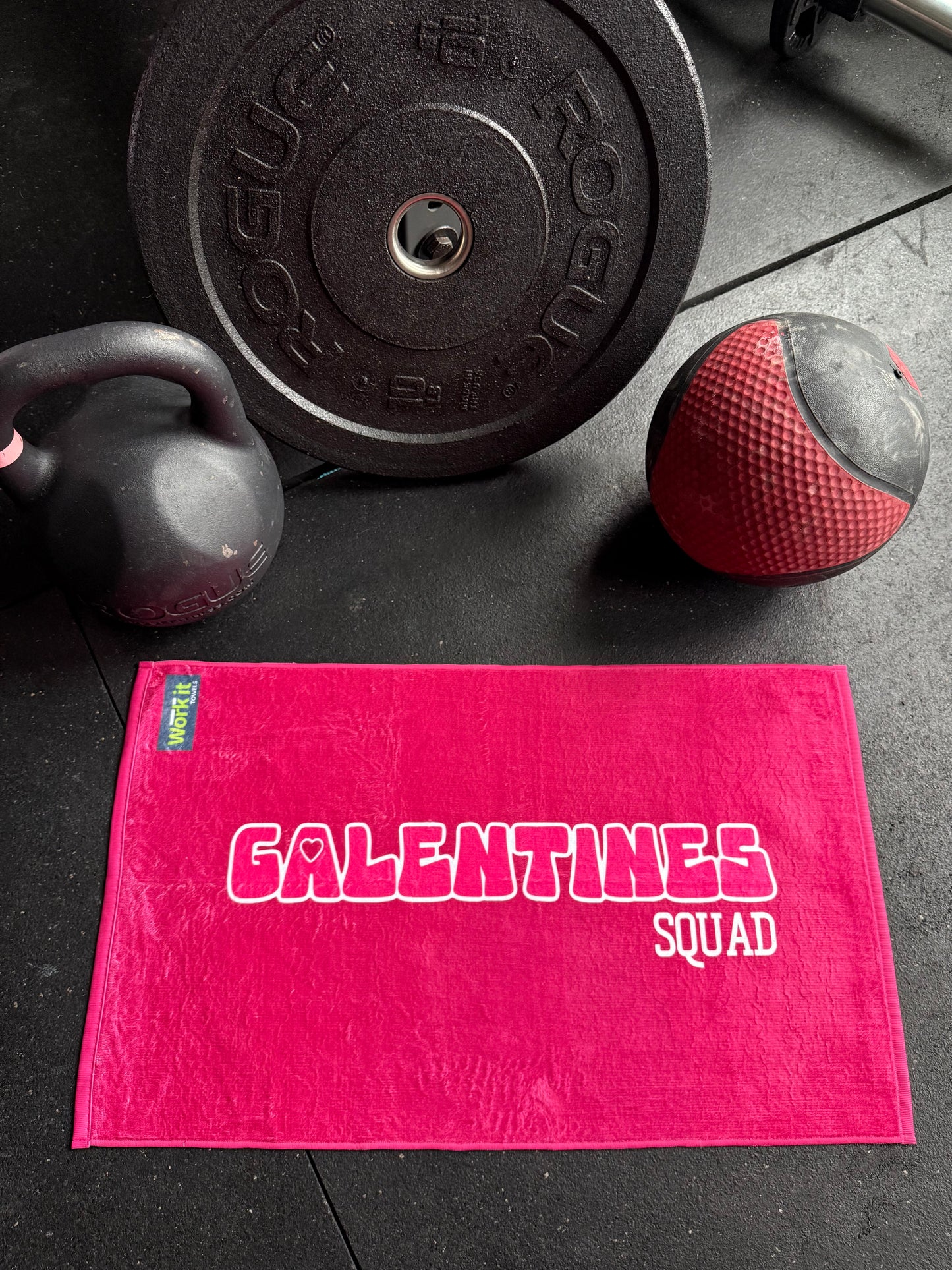 Galentines Squad Gym Towel for Sweat and Fitness