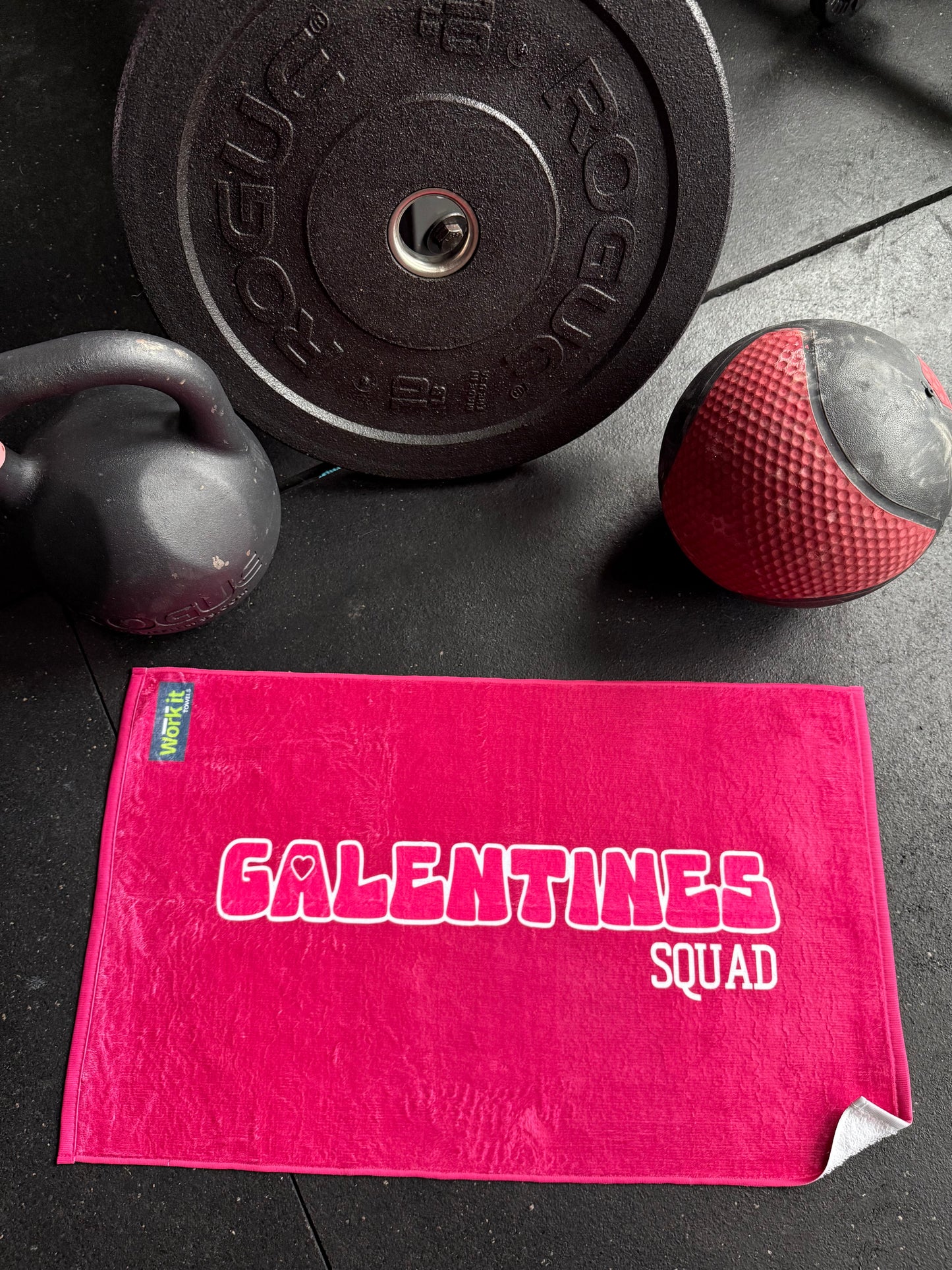 Galentines Squad Gym Towel for Sweat and Fitness