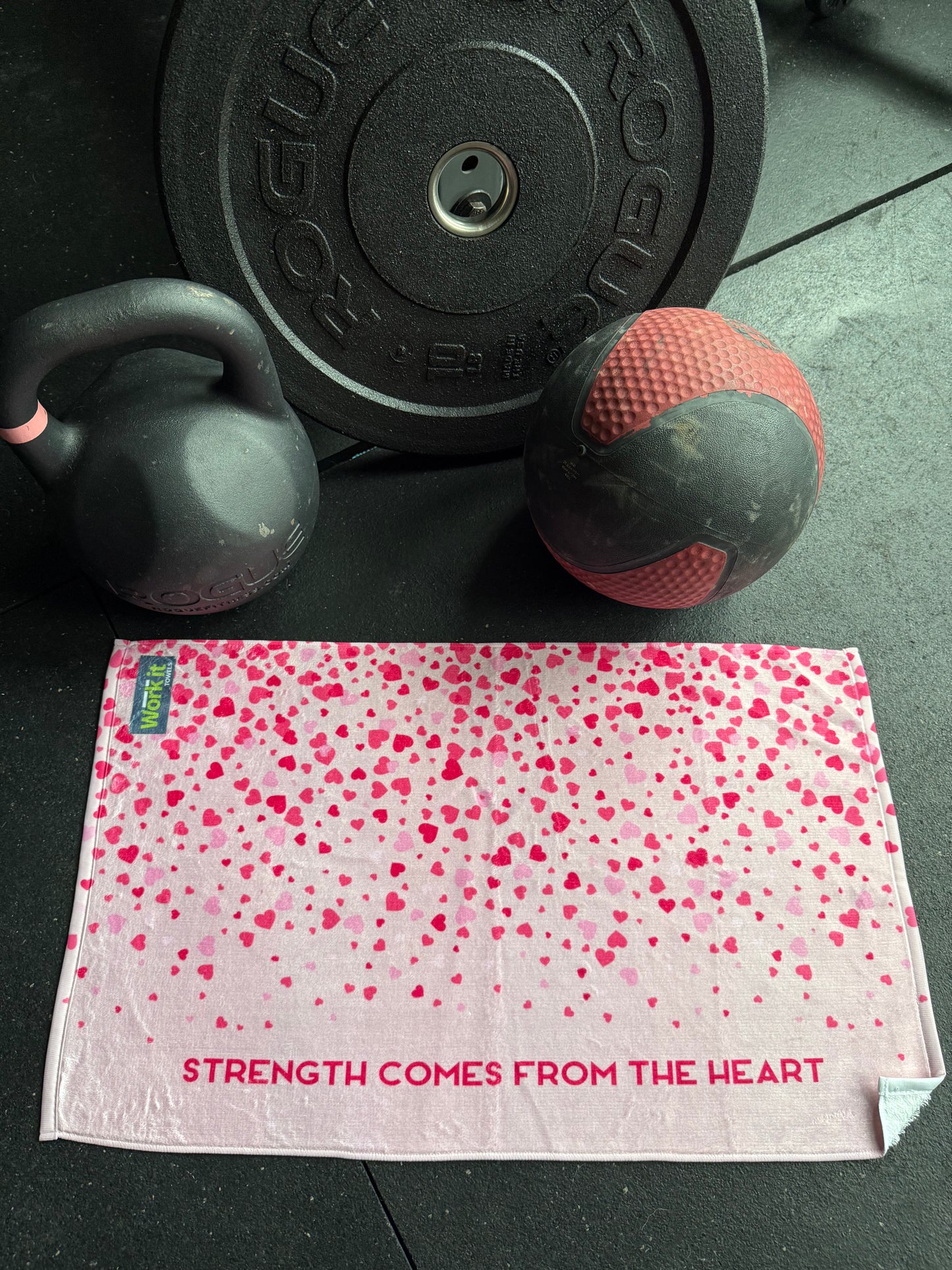 Strength Comes From the Heart Gym and Fitness Towel