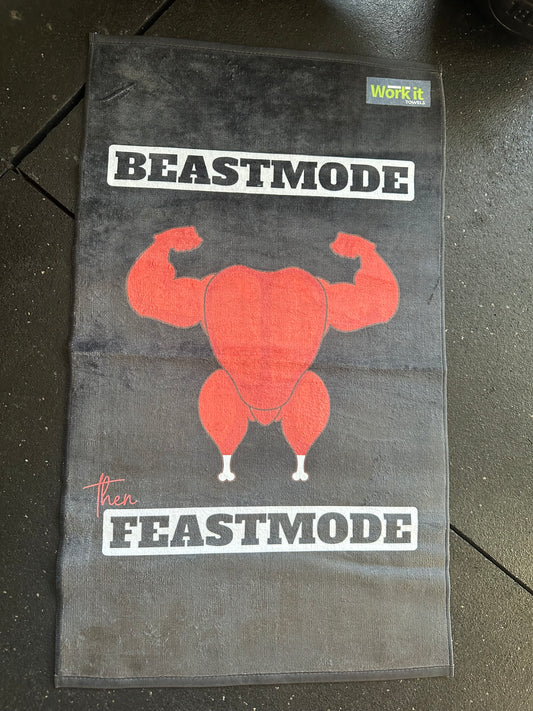 Beastmode then Feastmode Gym Towel