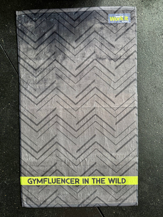 Gymfluencer in the Wild gym towel