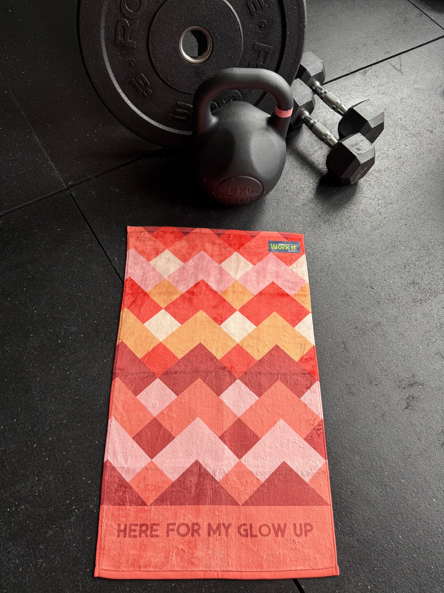 Here for my Glow Up gym towel