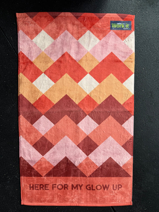 Here for my Glow Up gym towel