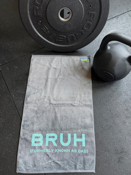 BRUH, formerly known as Dad grey gym towel