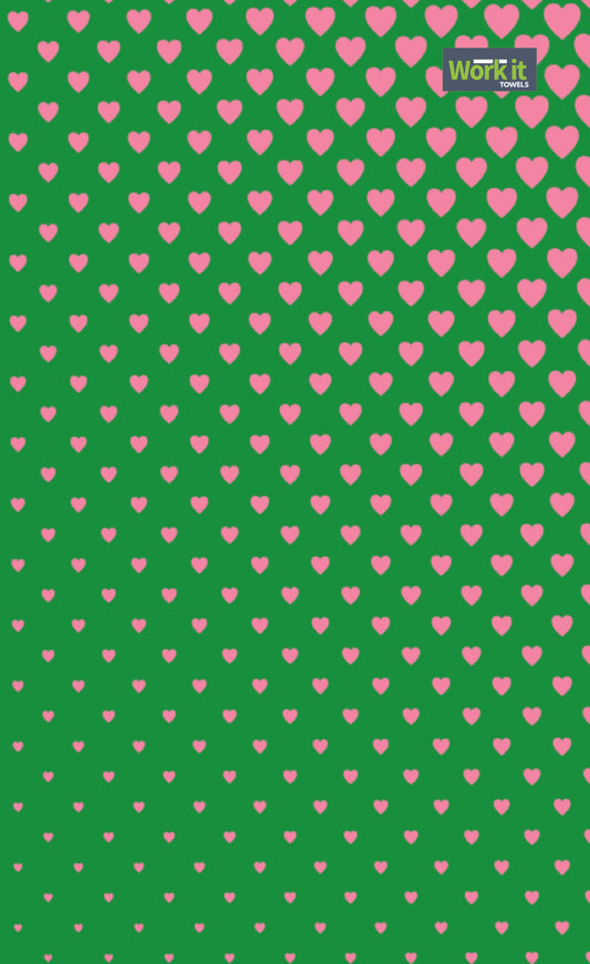 Pink Goes Good with Green Fitness and Gym Towel