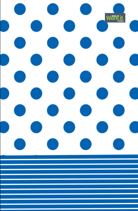 Game Day Blue and White Gym Towel