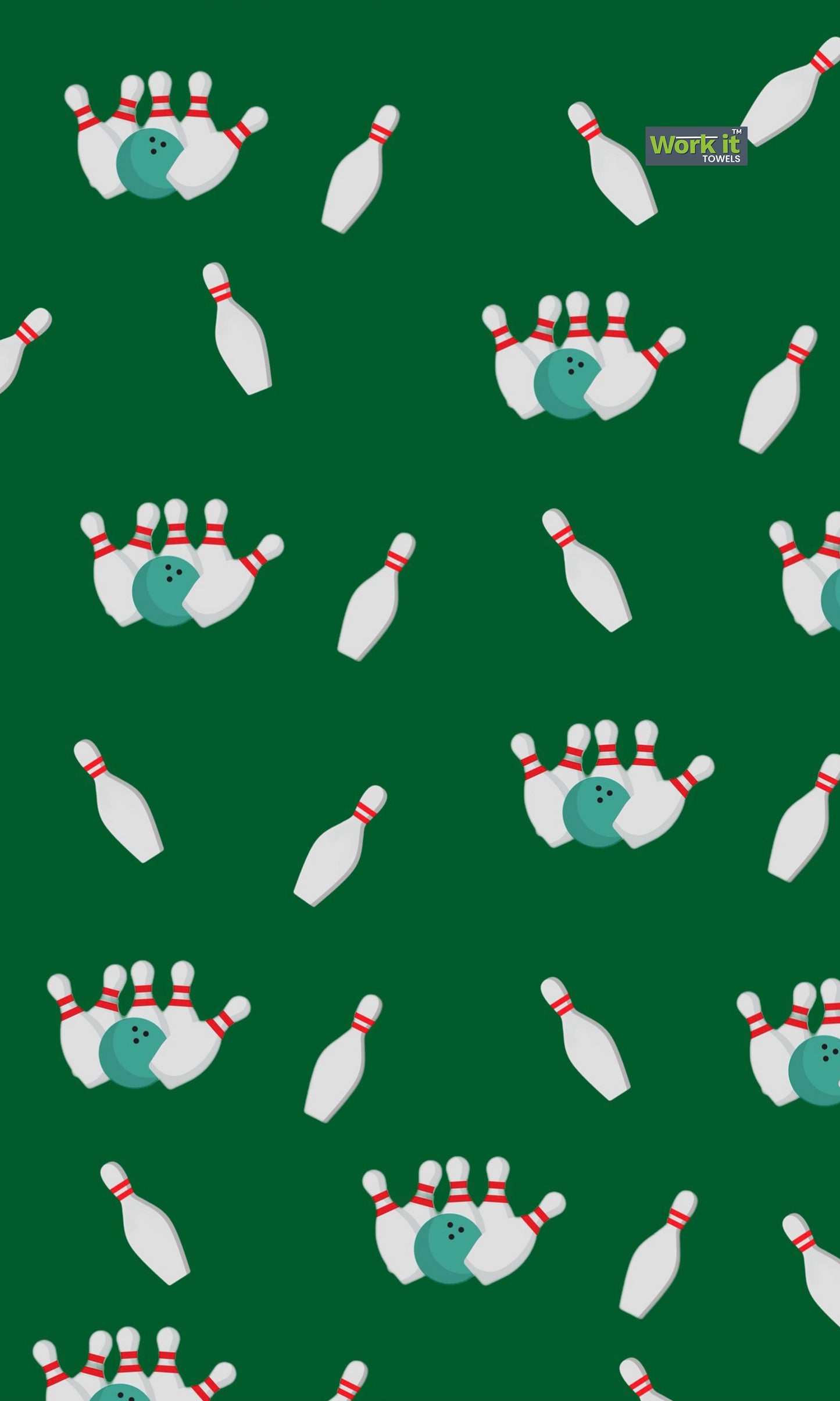 Bowling Green Pins Bowling Towel