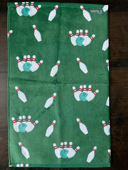 Bowling Green Pins Bowling Towel