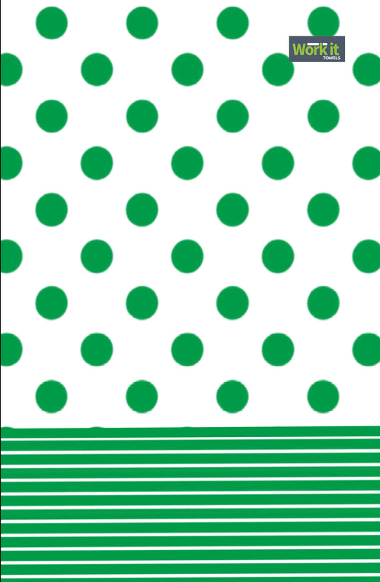 Game Day Green and White Gym Towel