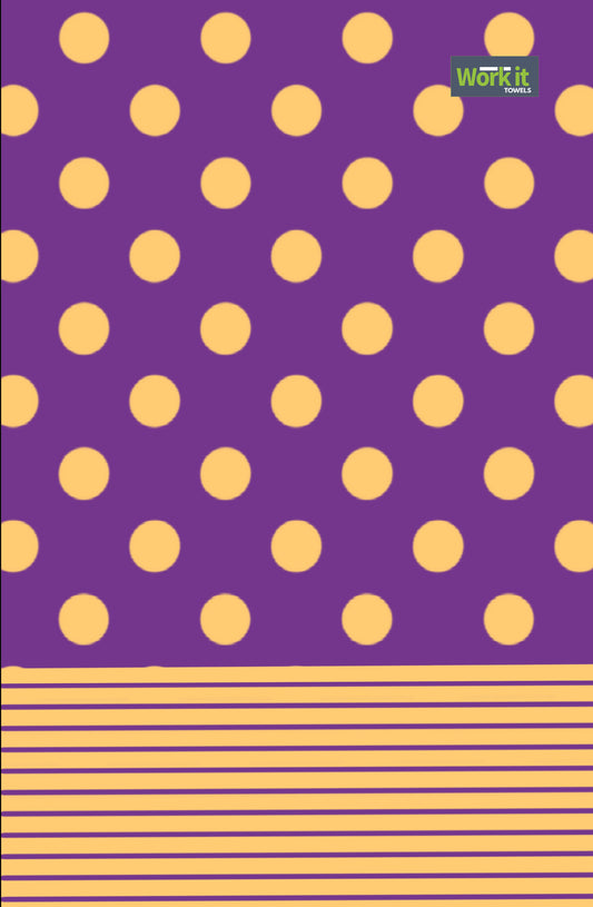 Game Day Purple and Gold Gym Towel