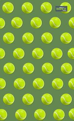 Tennis Pattern Gym Towel