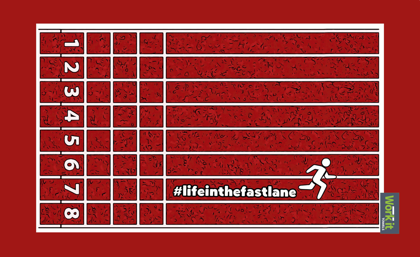 Life in the Fast Lane- Track and Field Gym Towel