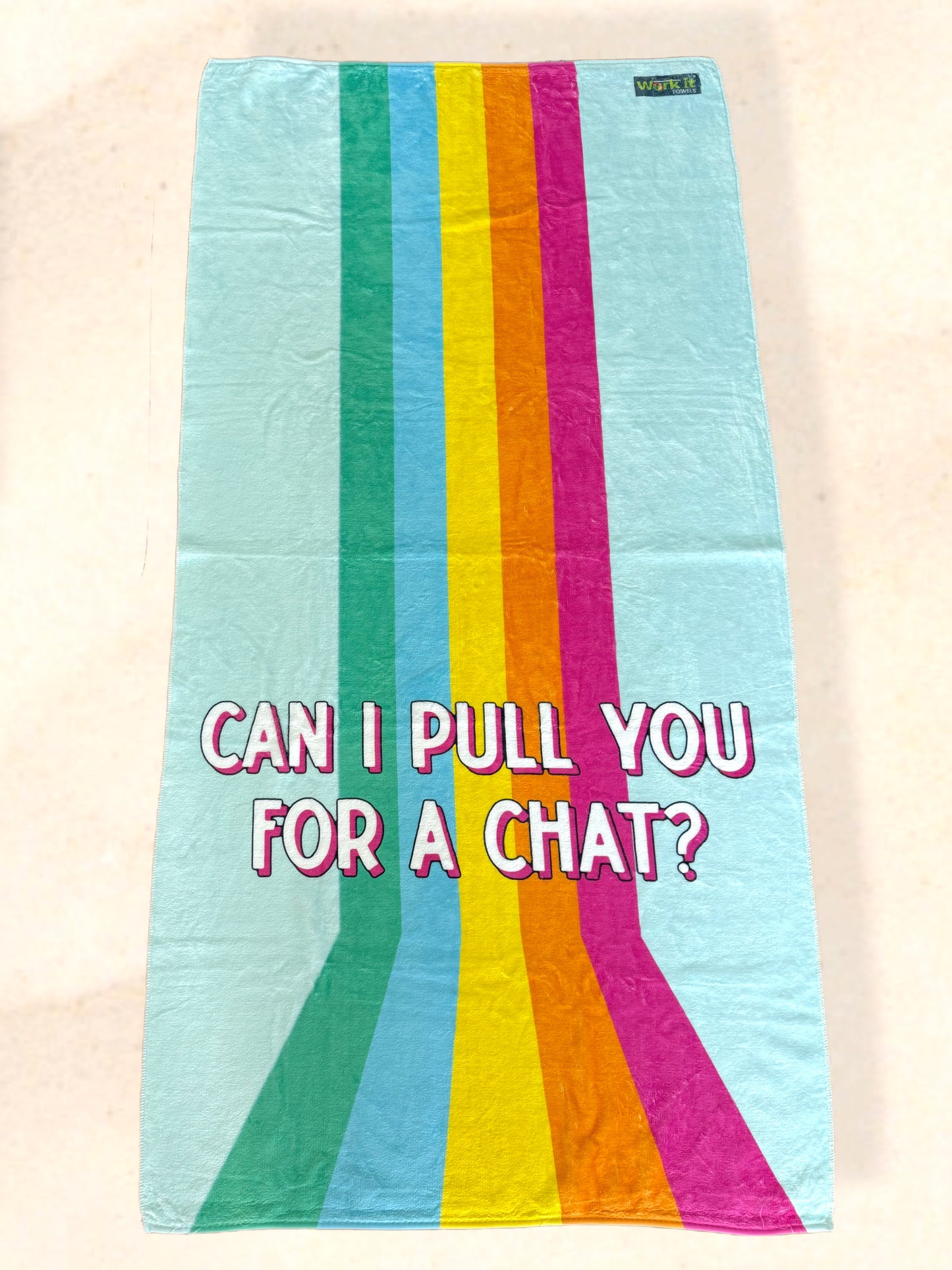 Can I Pull You For A Chat? Beach Towel Summer of Love