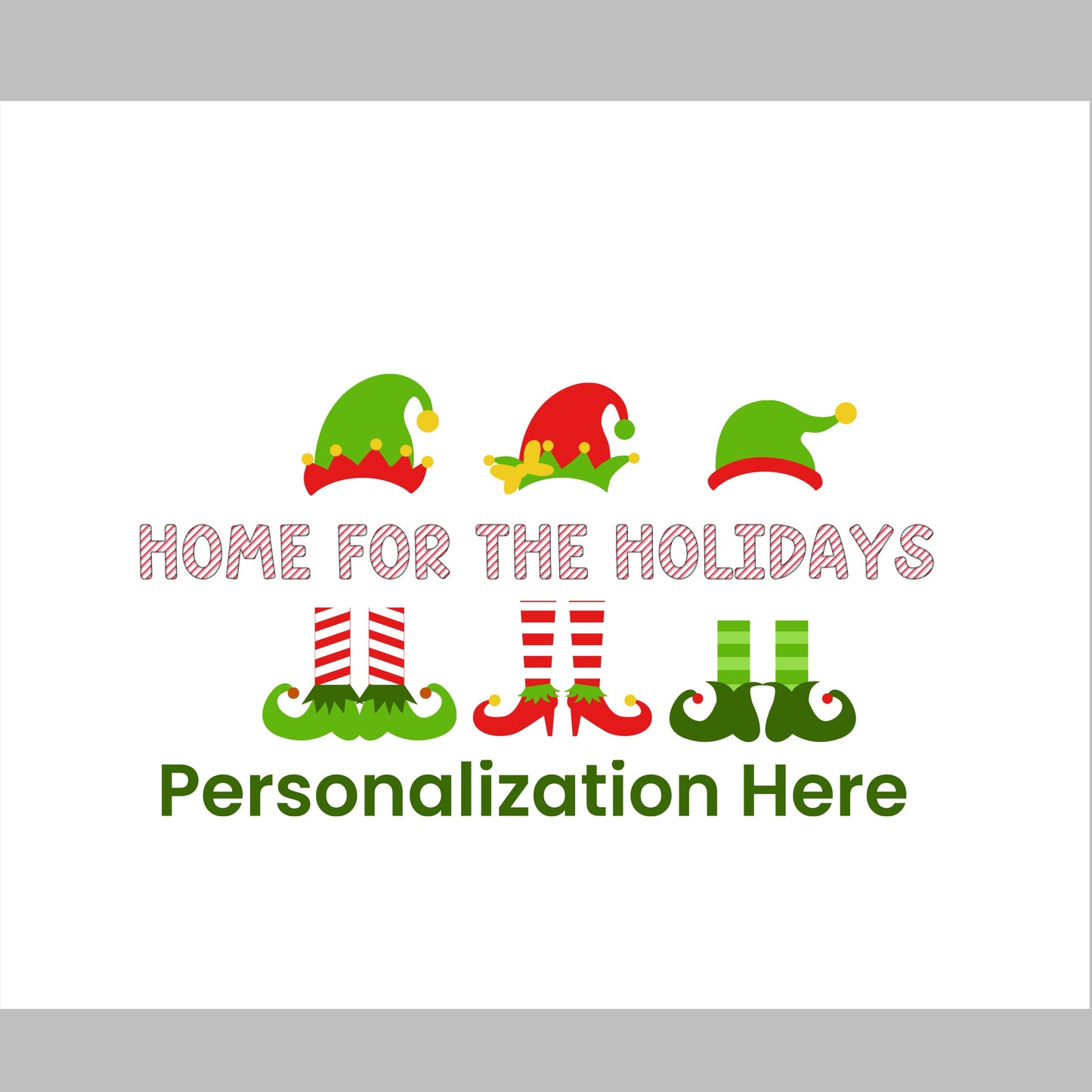 Personalized 'Home for the Holidays' Cozy Festive Holiday Blanket