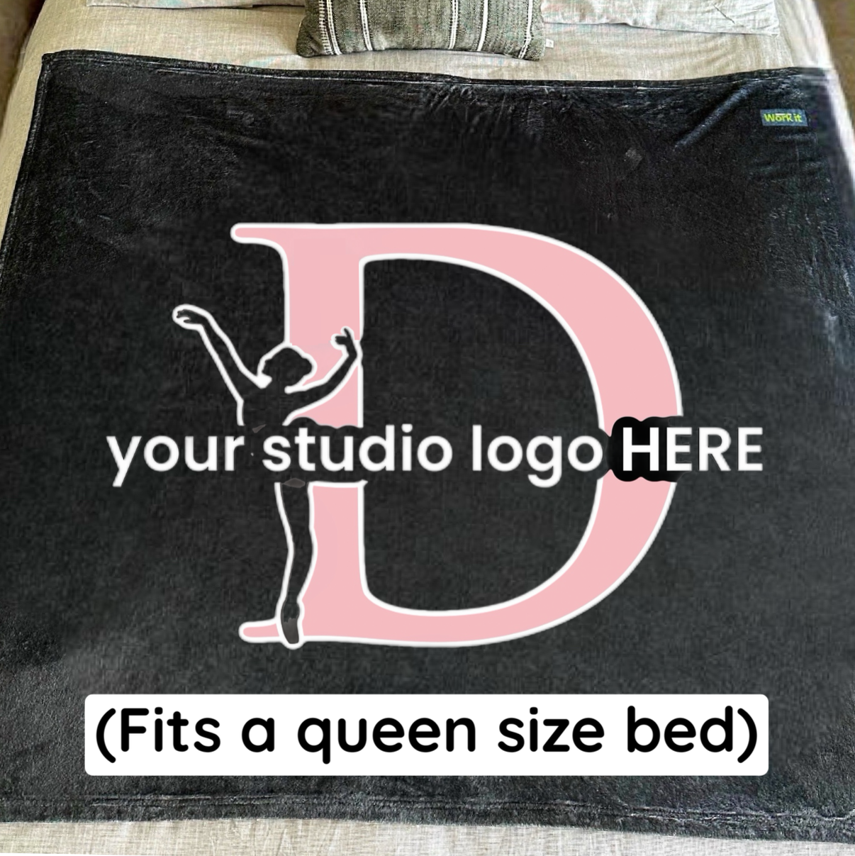 Personalized Dance Studio Blanket- perfect gift for competitions and conventions