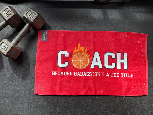 Coach- more than a title Gym Towel