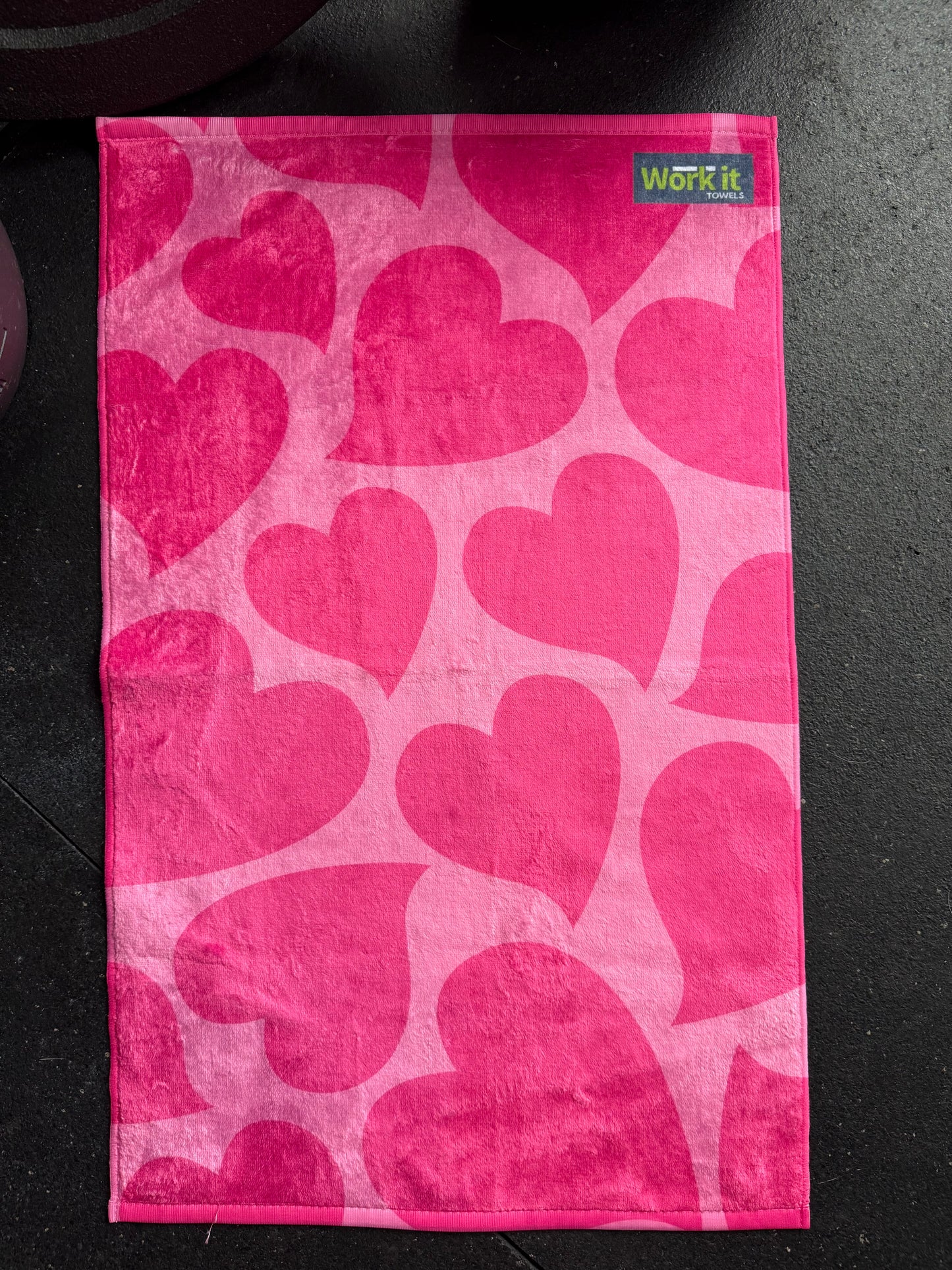 Pink Hearts Fitness and Gym Towel