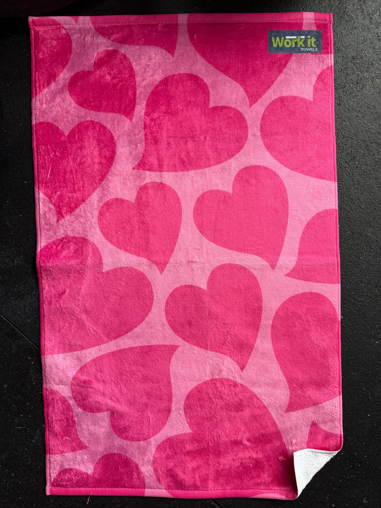 Pink Hearts Fitness and Gym Towel