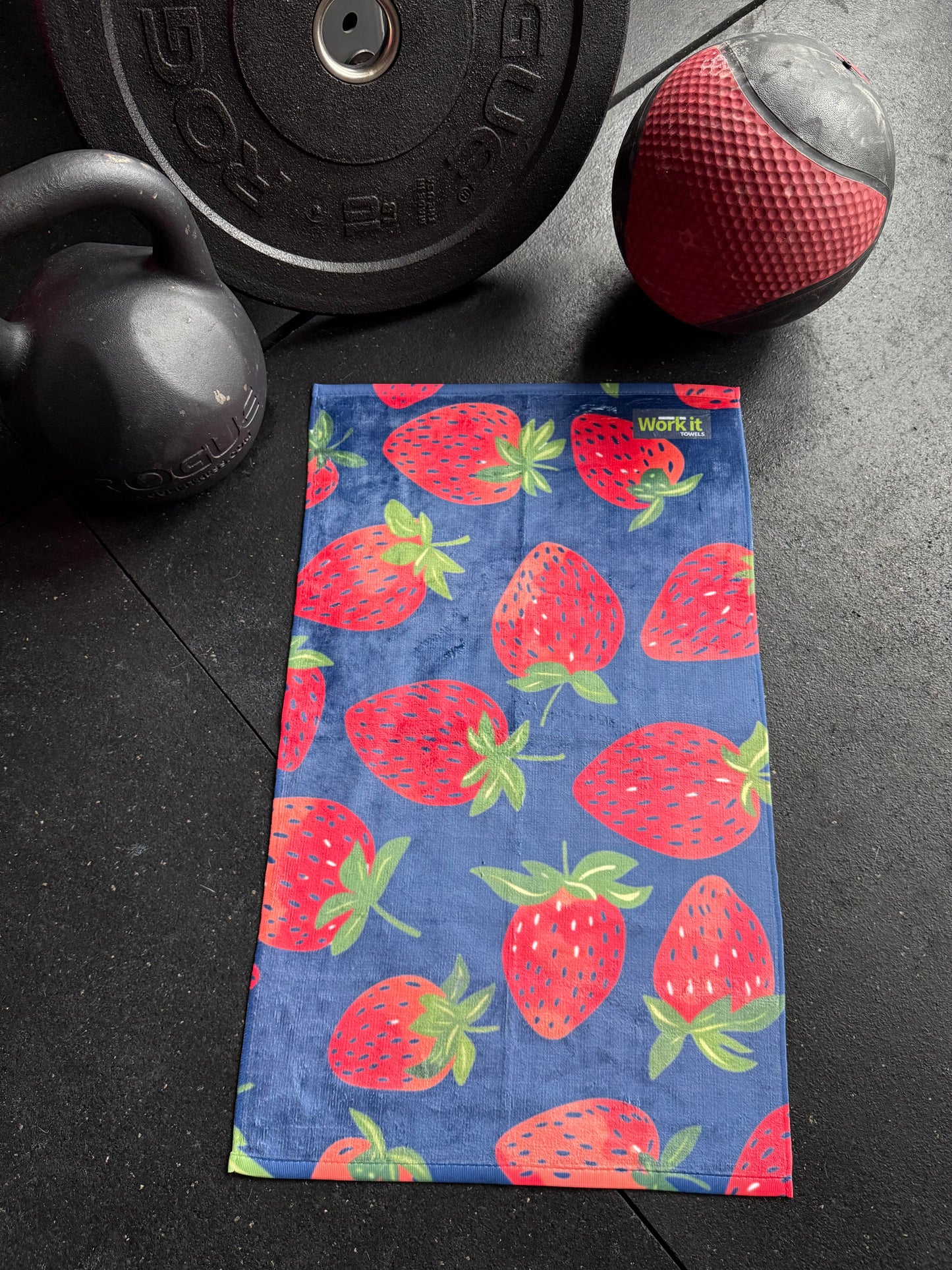 Strawberry Blue Fitness and Gym Towel