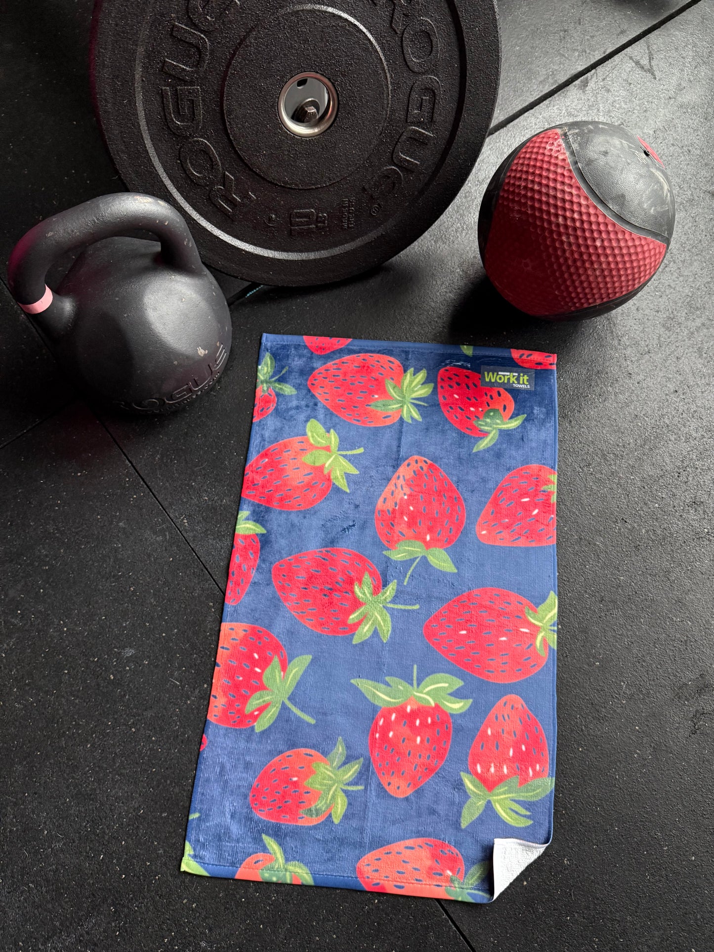 Strawberry Blue Fitness and Gym Towel