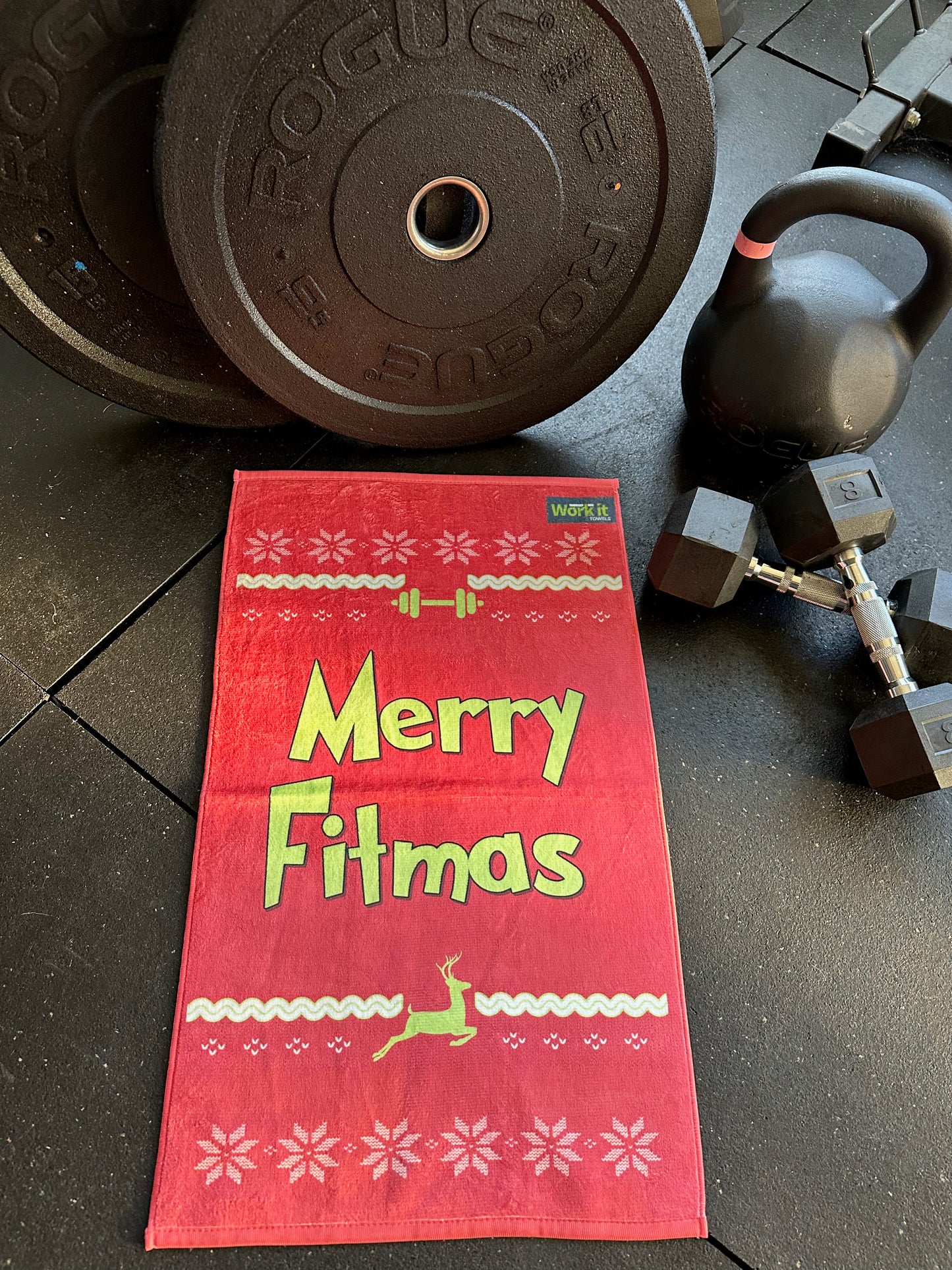 Merry Fitmas Gym Towel