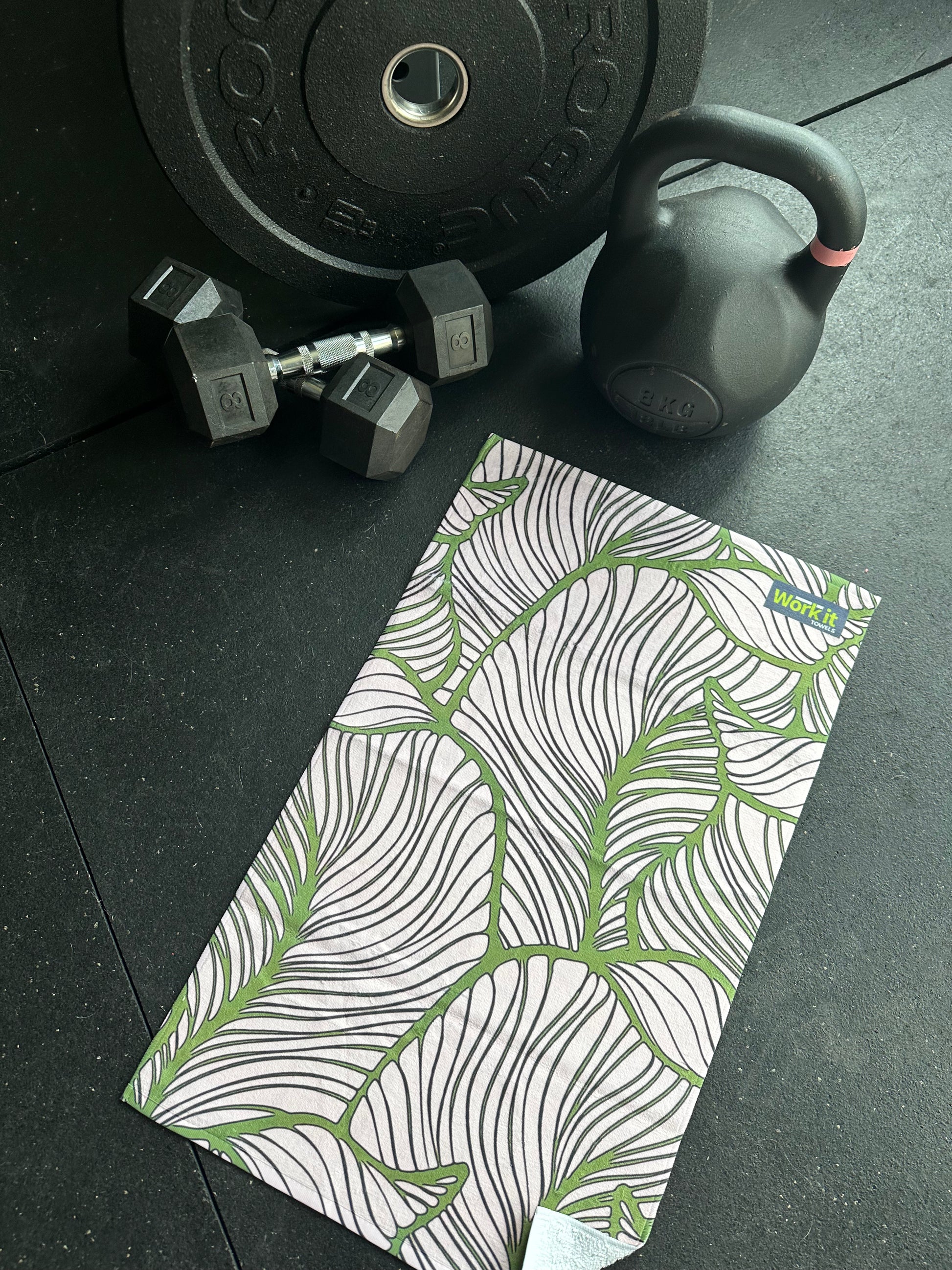 Pink Palms Gym Towel