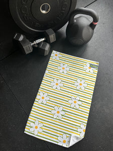 Daisy Stripe Gym Towel