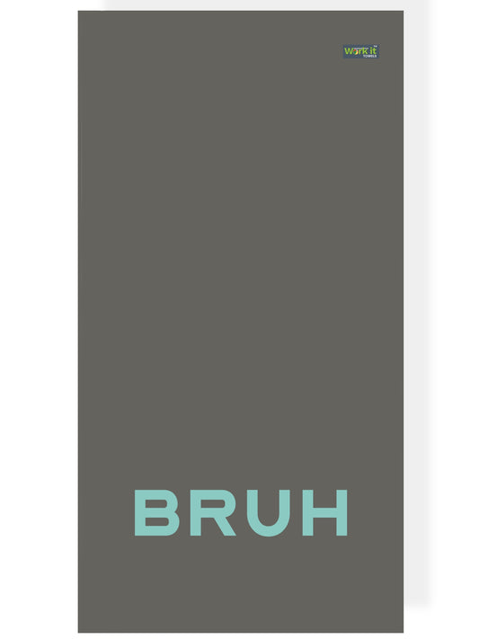BRUH Beach Towel Grey and Blue