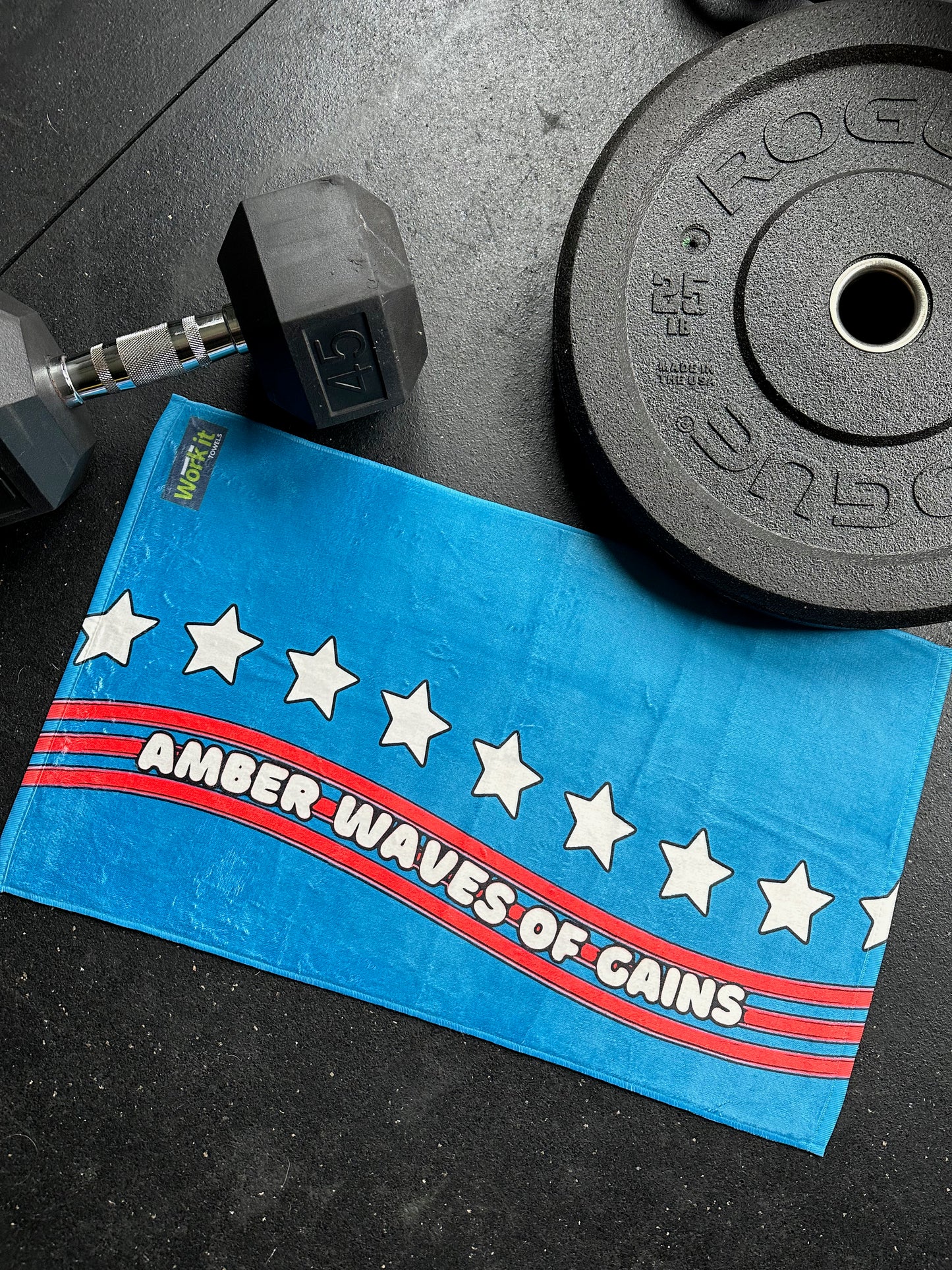 Amber Waves of Gains Gym Towel