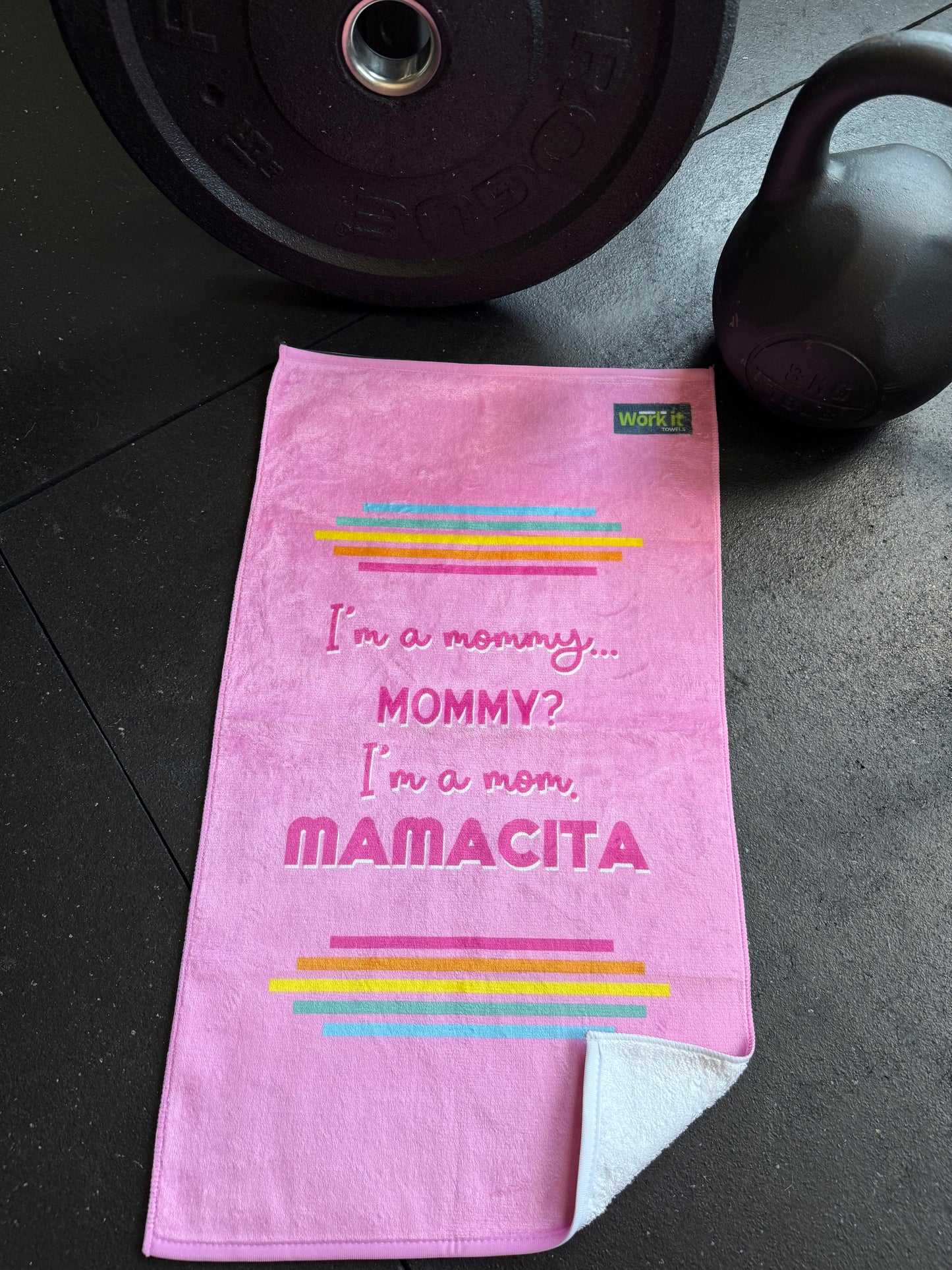 Mommy? Mom. Mamacita. Gym Towel Summer of Love