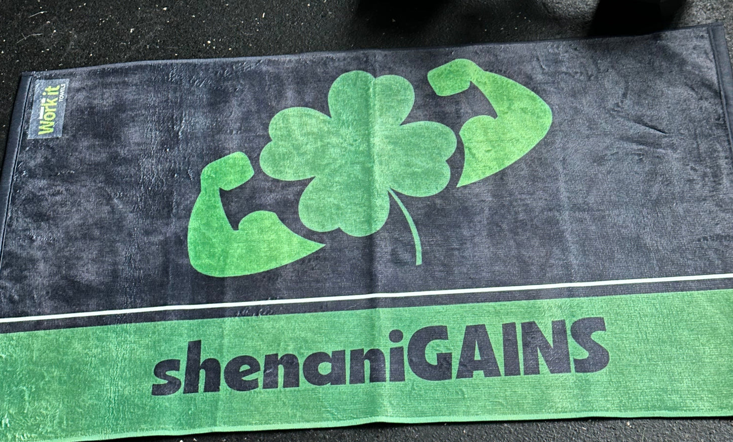 Irish ShenaniGAINS punny gym towel