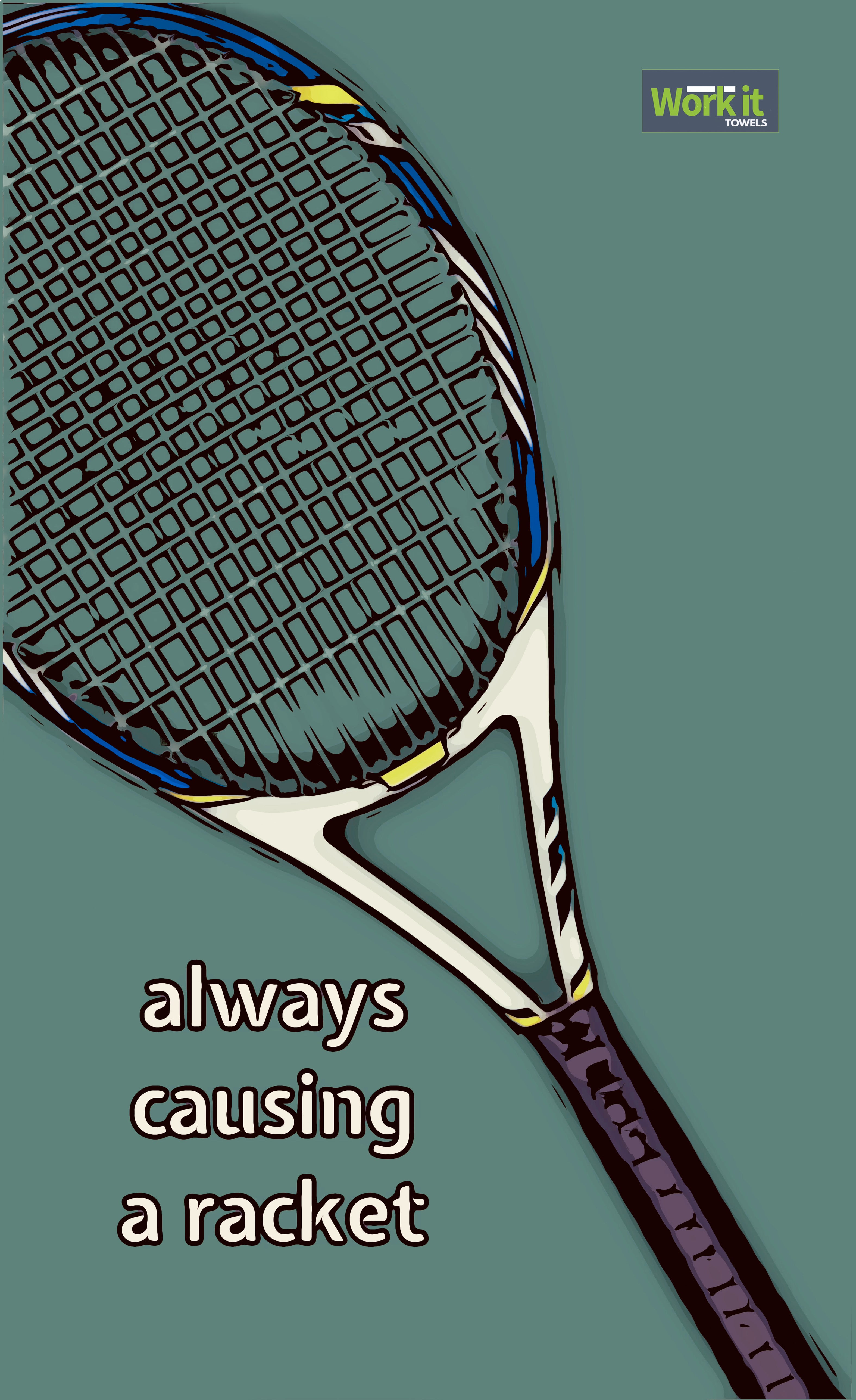 Always Causing a Racket Gym Towel – work it towels