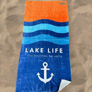 Lake Life Beach Towel (*not personalized)