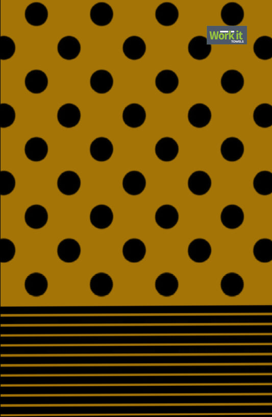 Game Day Black and Gold Gym Towel