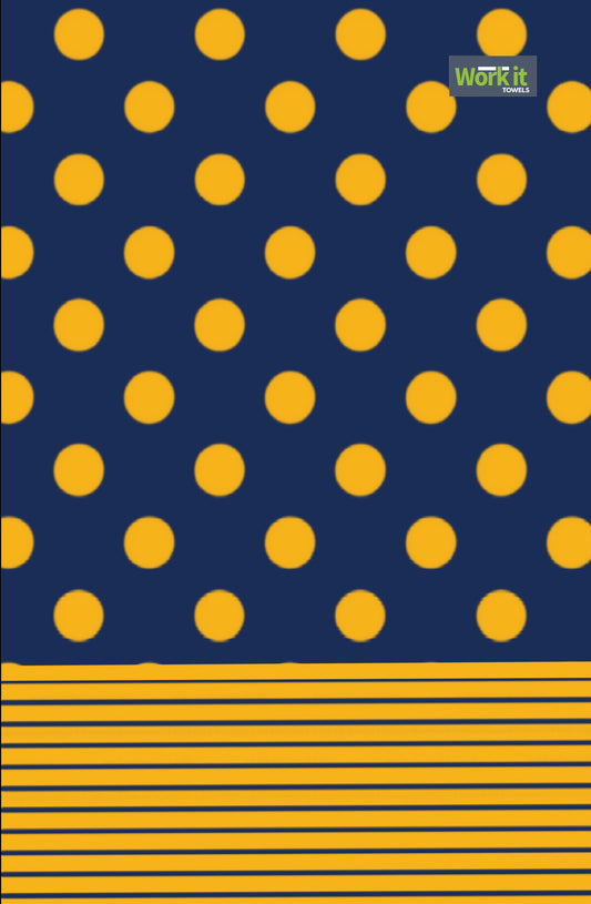 Game Day Blue and Gold Gym Towel