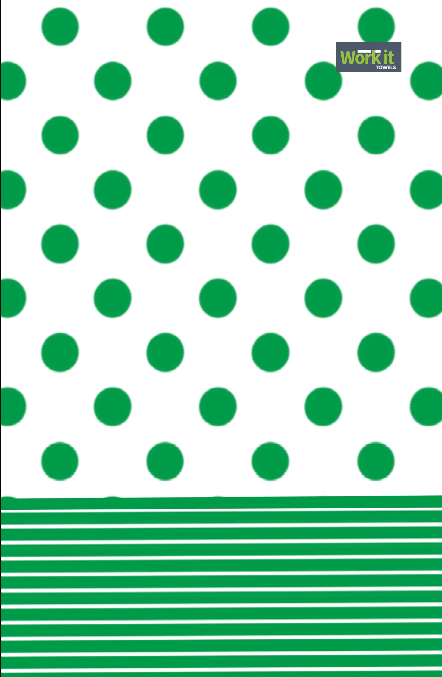 Game Day Green and White Gym Towel