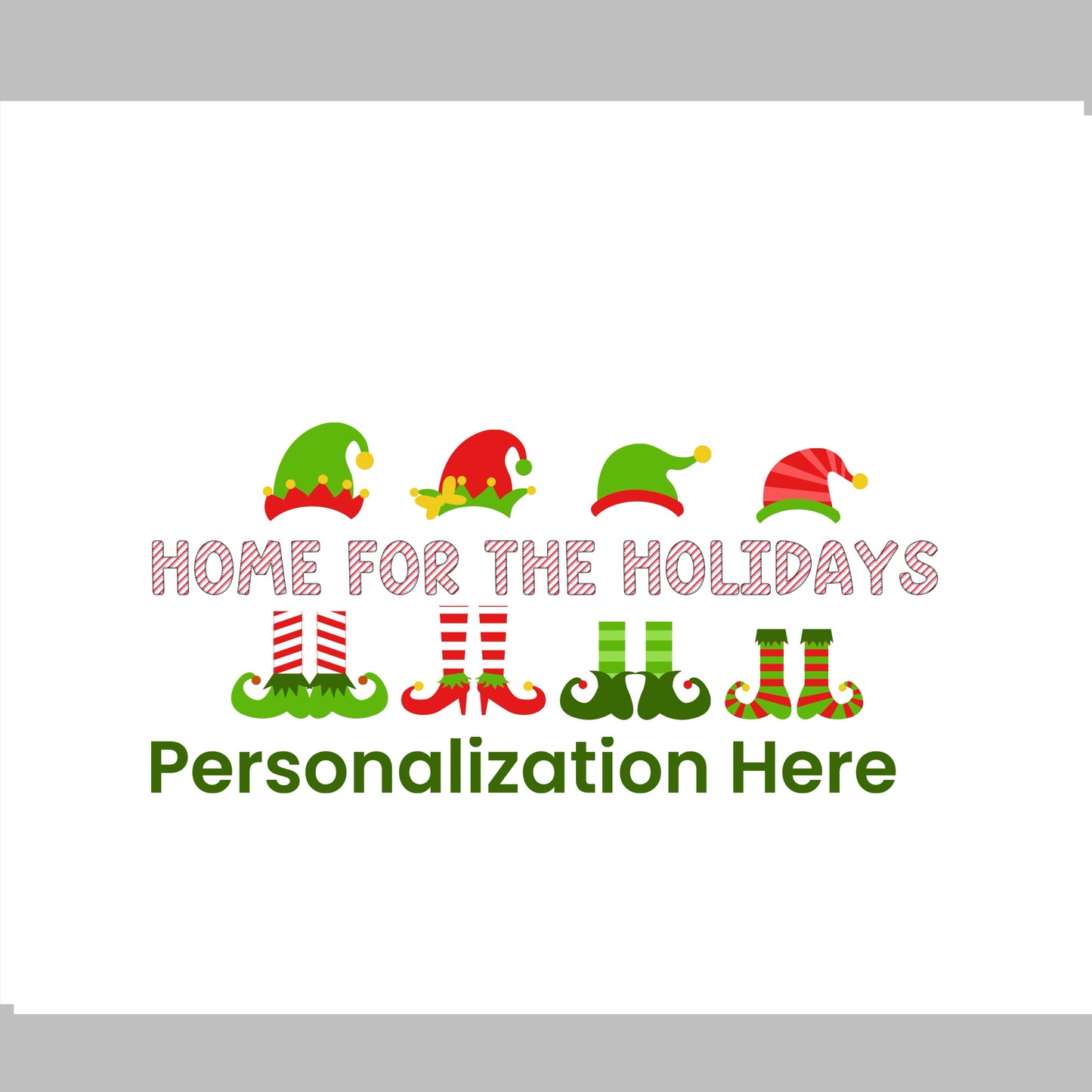 Personalized 'Home for the Holidays' Cozy Festive Holiday Blanket