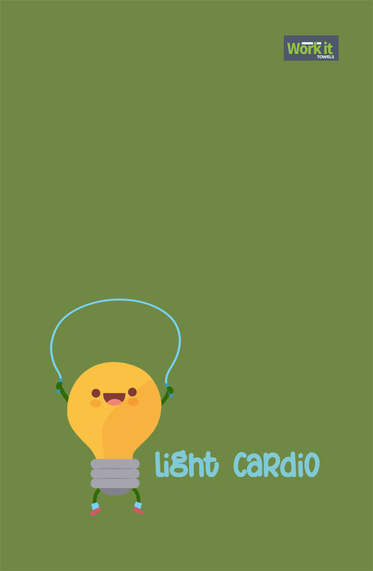 Light Cardio punny gym towel