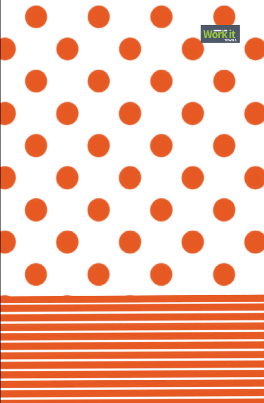Game Day Orange and White Gym Towel