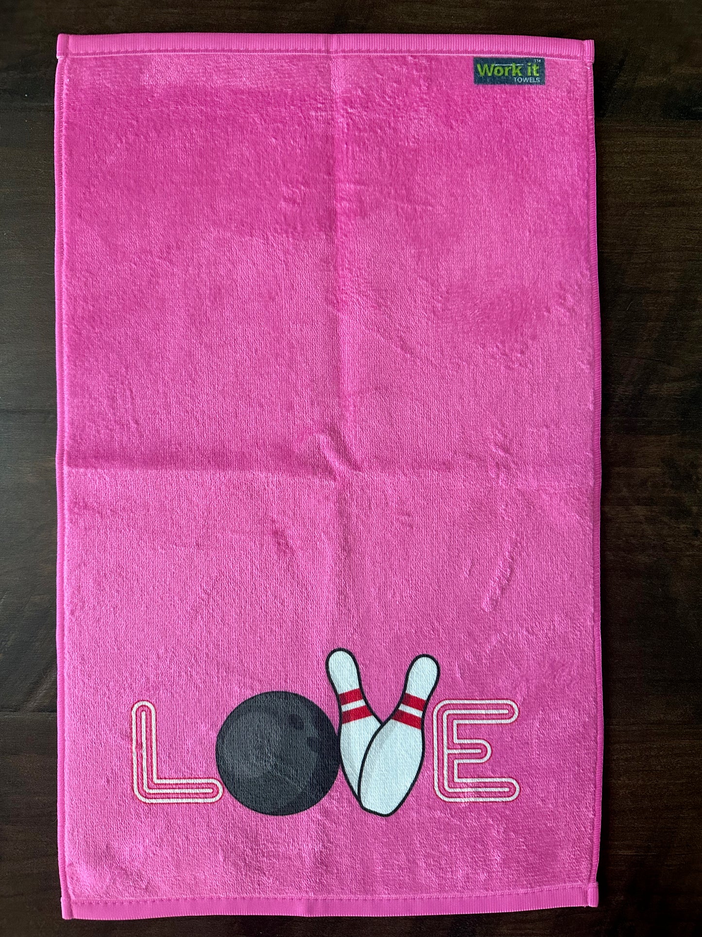 Pink Love Bowling Towel