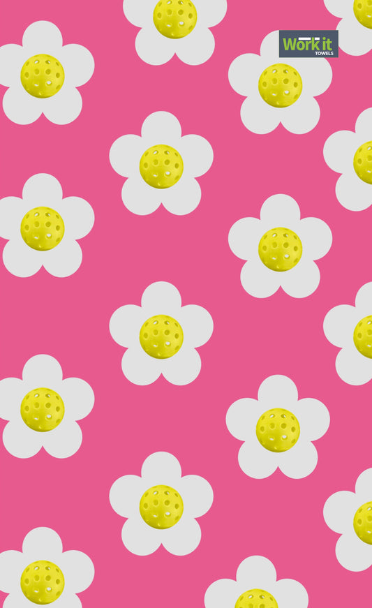 Petal to the Paddle Daisy Pickleball premium Towel