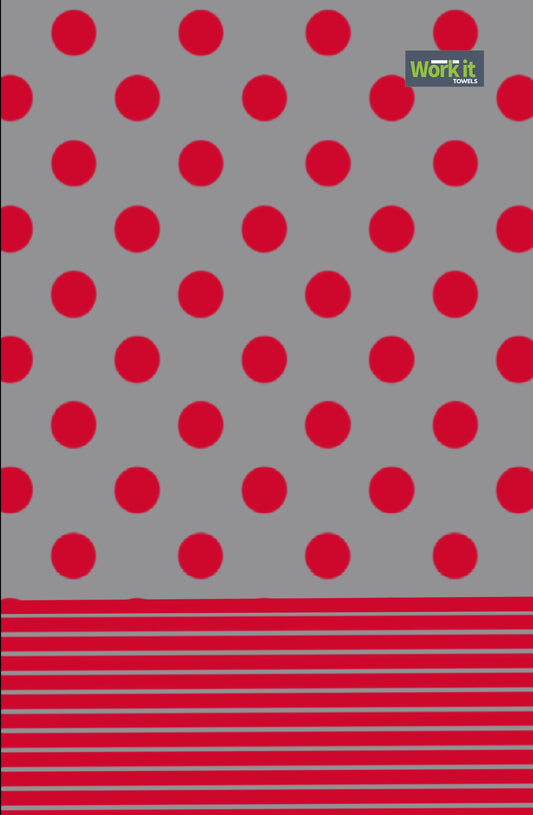 Game Day Red and Grey Gym Towel