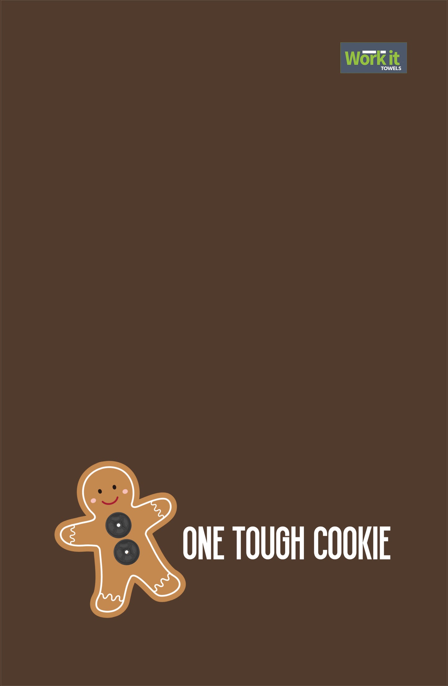 One Tough Cookie gingerbread gym towel