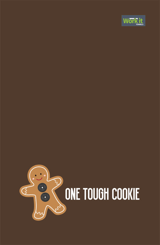 One Tough Cookie gingerbread gym towel