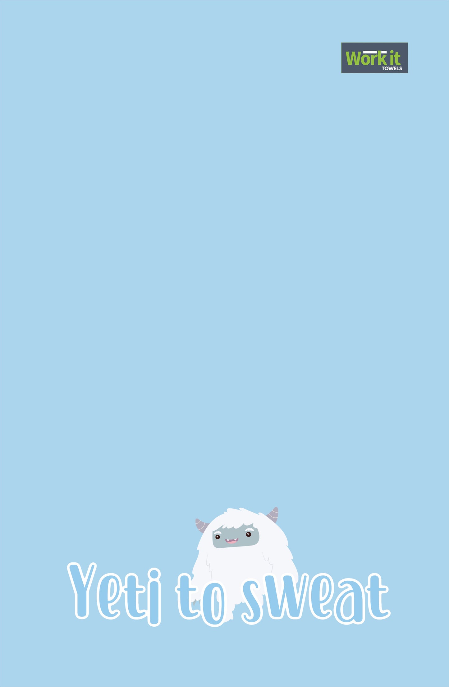 Yeti to Sweat light blue gym towel